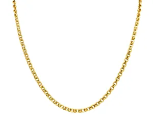 Victorian 14 Karat Yellow Gold Fluted Chain Antique Necklace