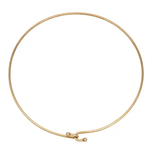 Vintage 1973 Gucci Collar Necklace 13.5" 9k Yellow Gold Wire English Hallmark