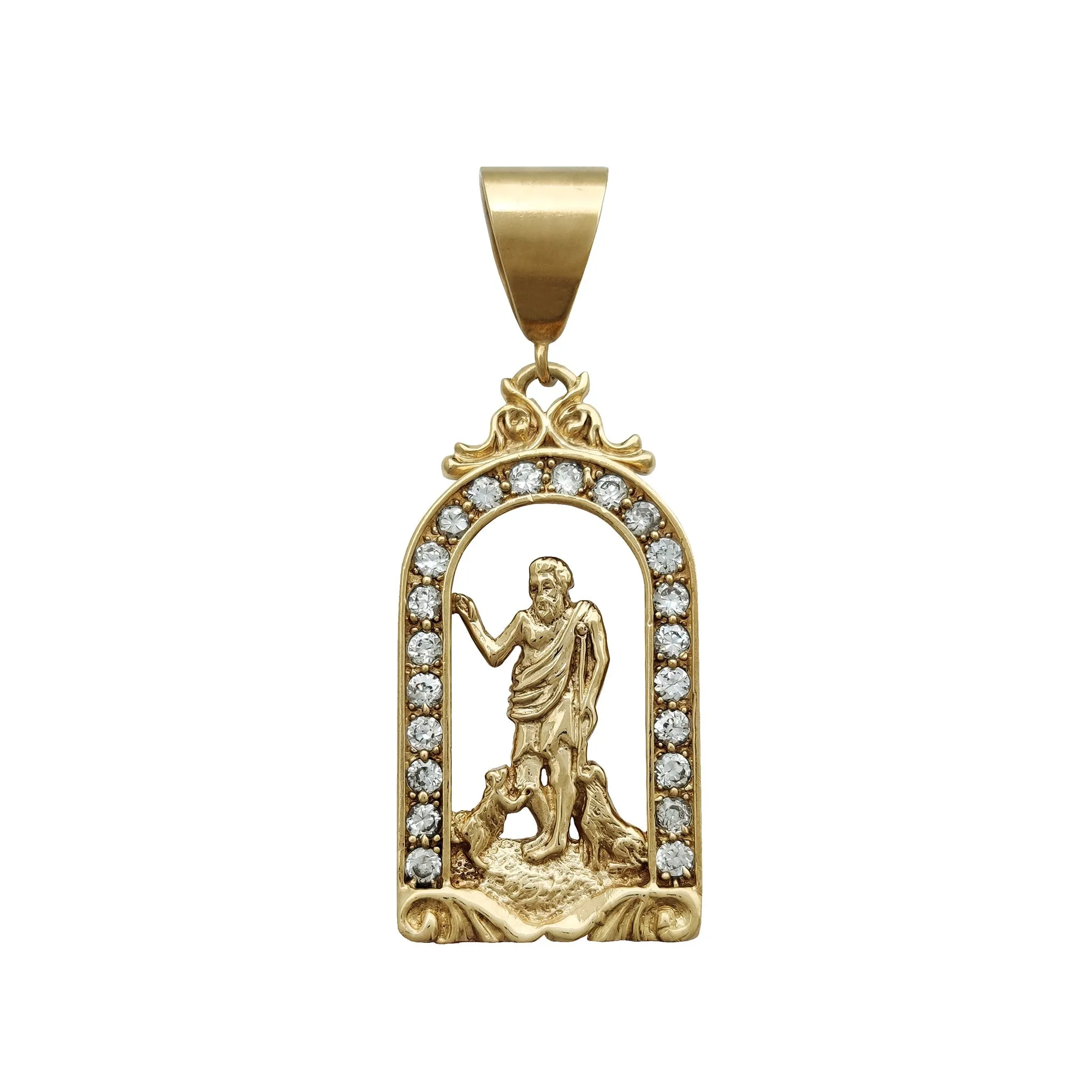 Vintage Arch Saint Lazarus Pendant (10K)