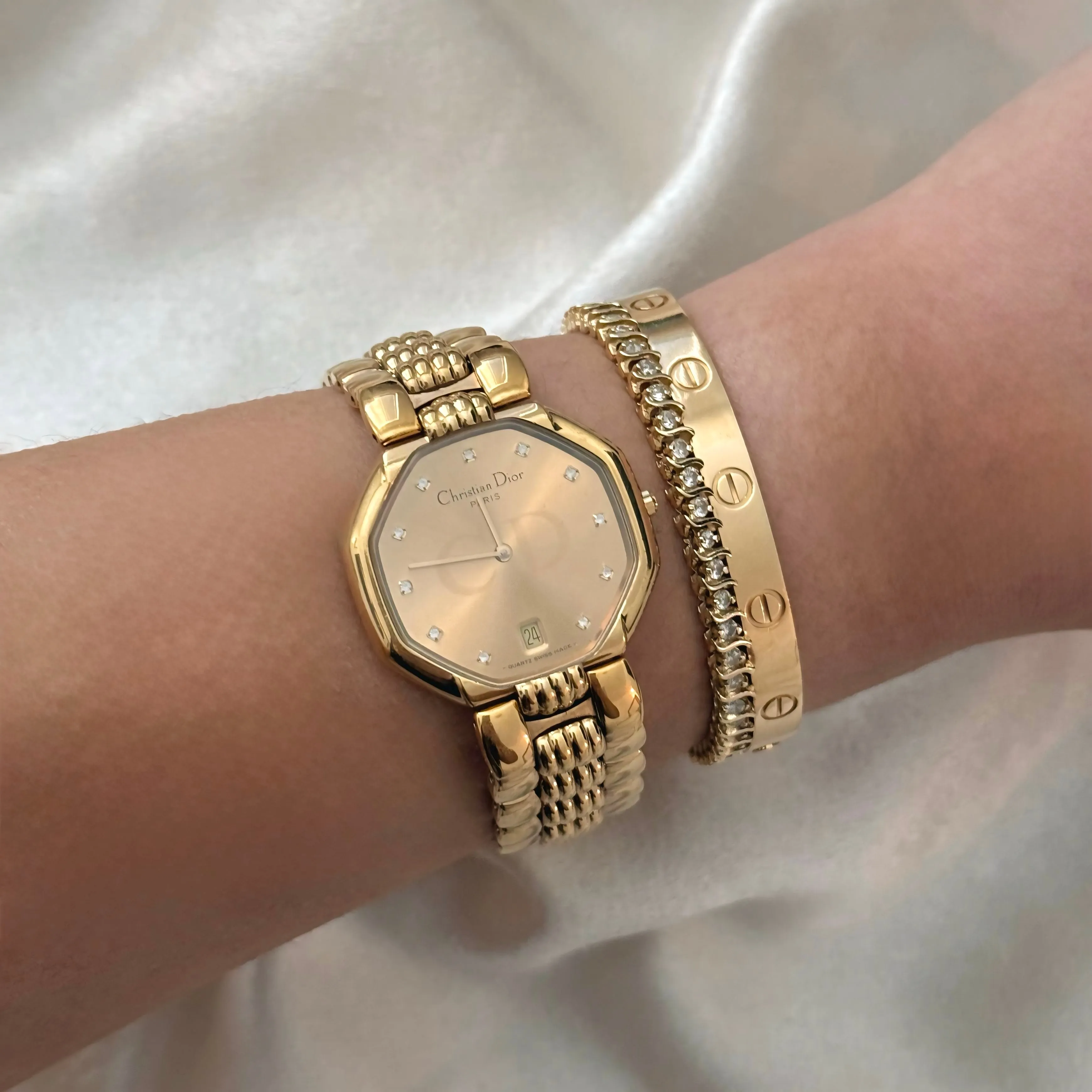 VINTAGE DIOR DIAMOND WATCH