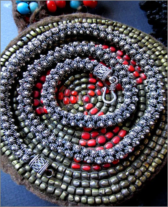 Vintage Handmade Silver Starflower Necklace from Bali