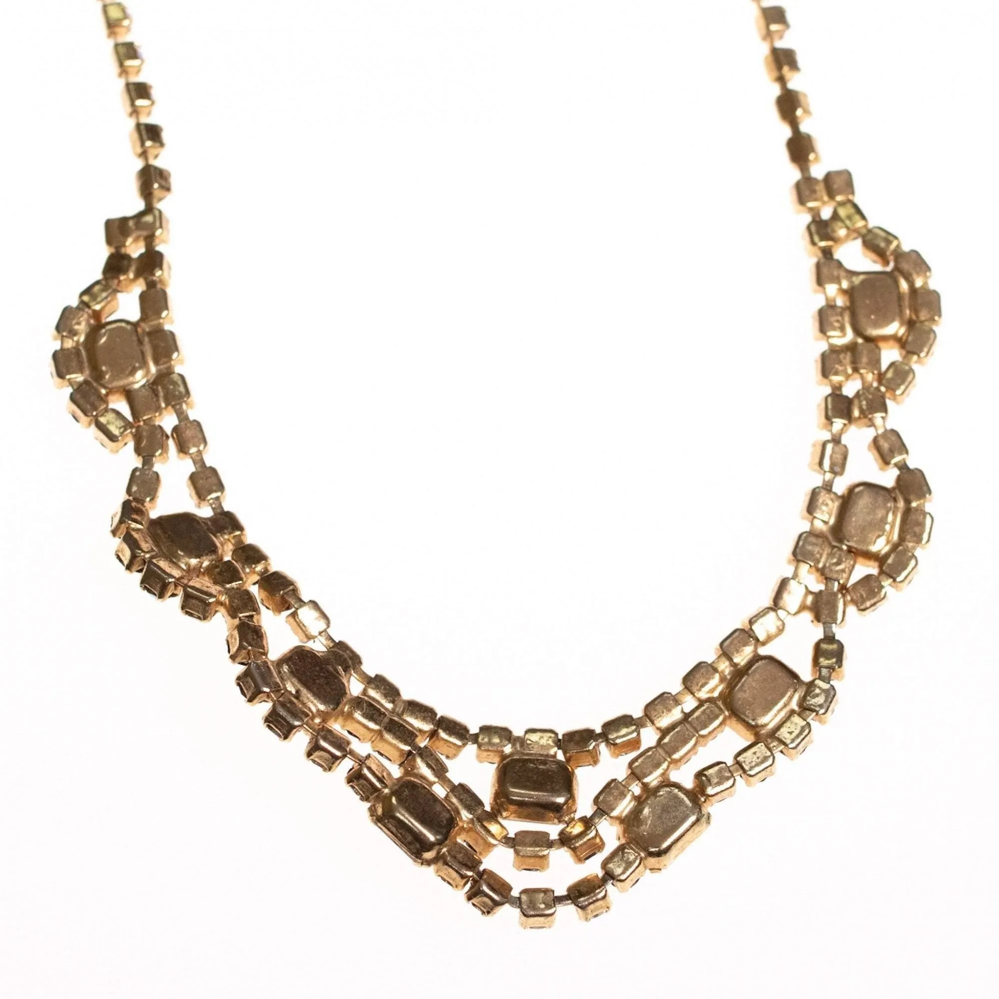 Vintage Unsigned Weiss Aurora Borealis Necklace