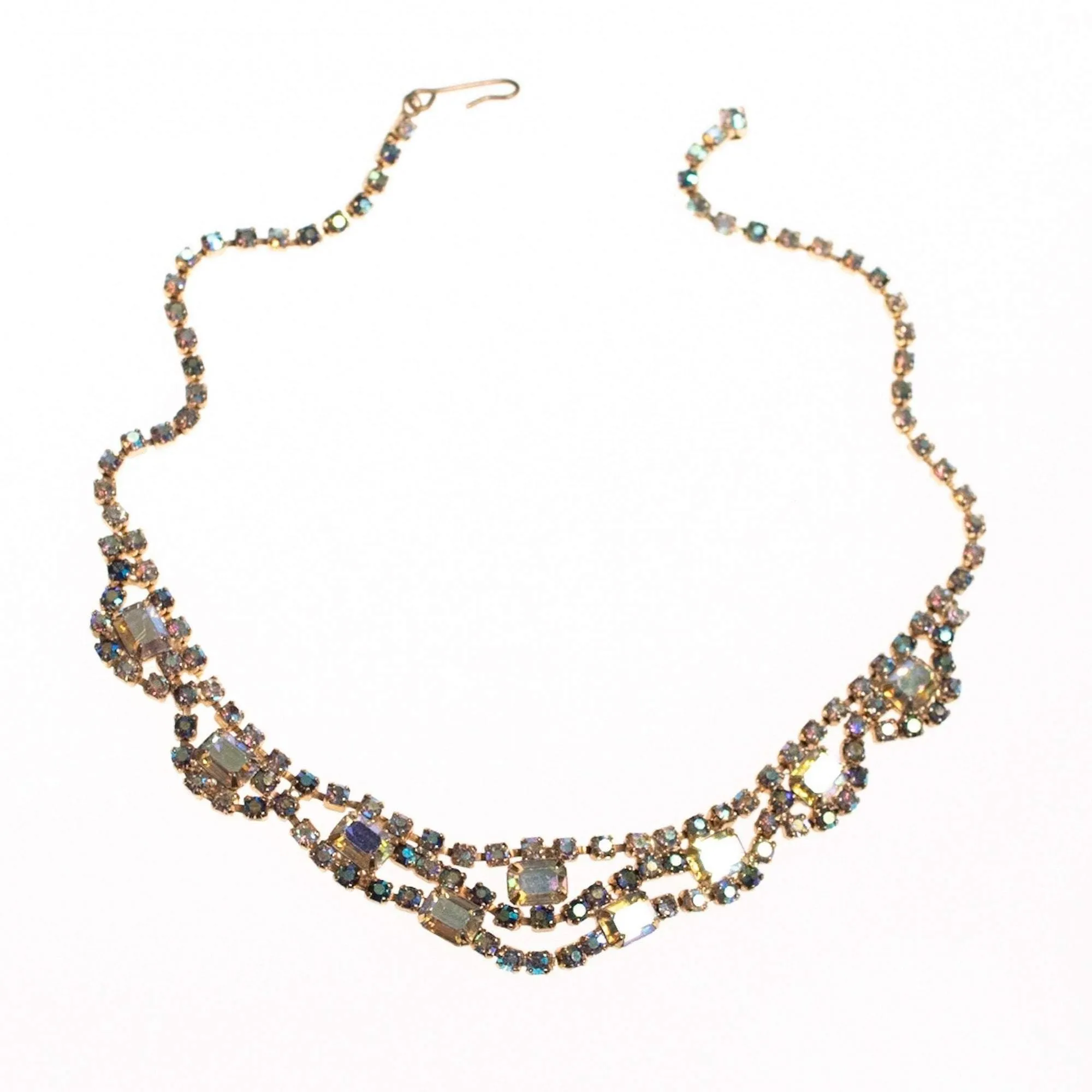 Vintage Unsigned Weiss Aurora Borealis Necklace