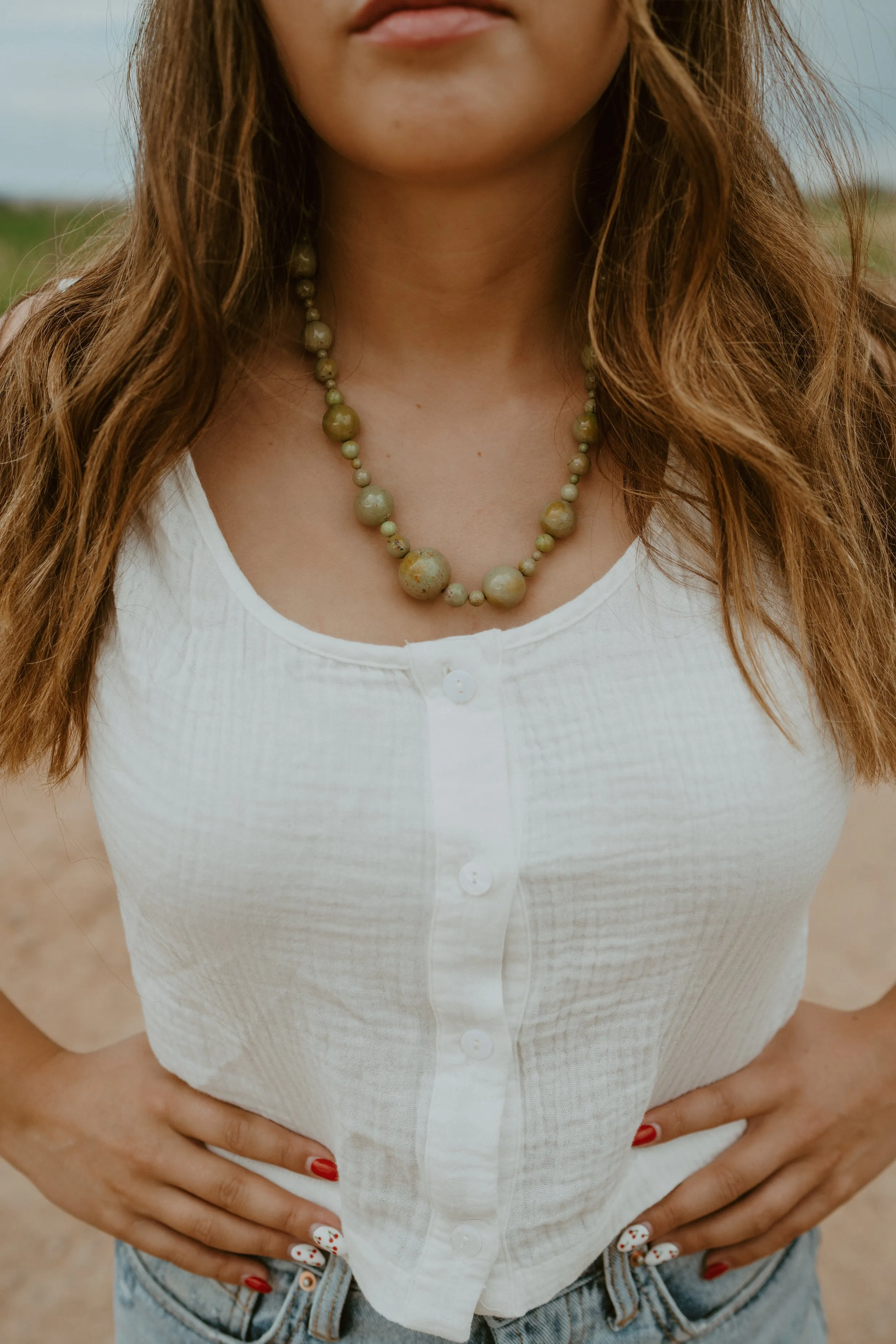 Vivian Necklace | Green & Brown Turquoise