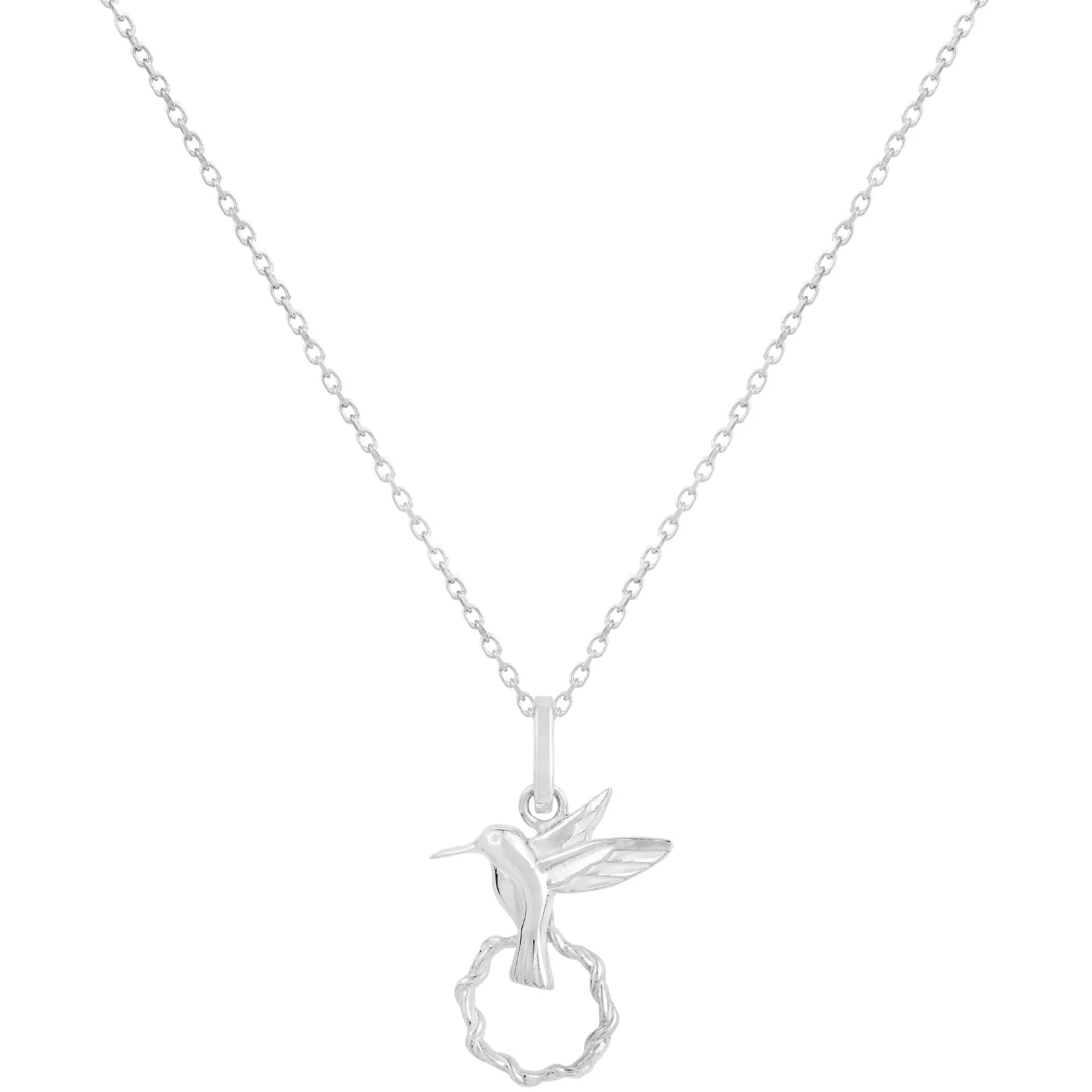 Vurchoo Honduras Silver Humming Bird Necklace