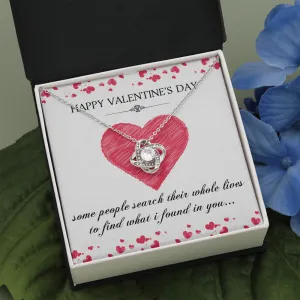 What I Found In You Love Knot Necklace