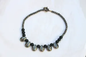 Women's Pyrite gemstone Tears Necklace