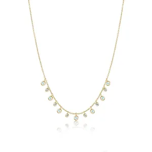 Yellow Gold Opal Layering Necklace