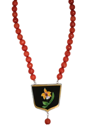 Yellow Lily Necklace