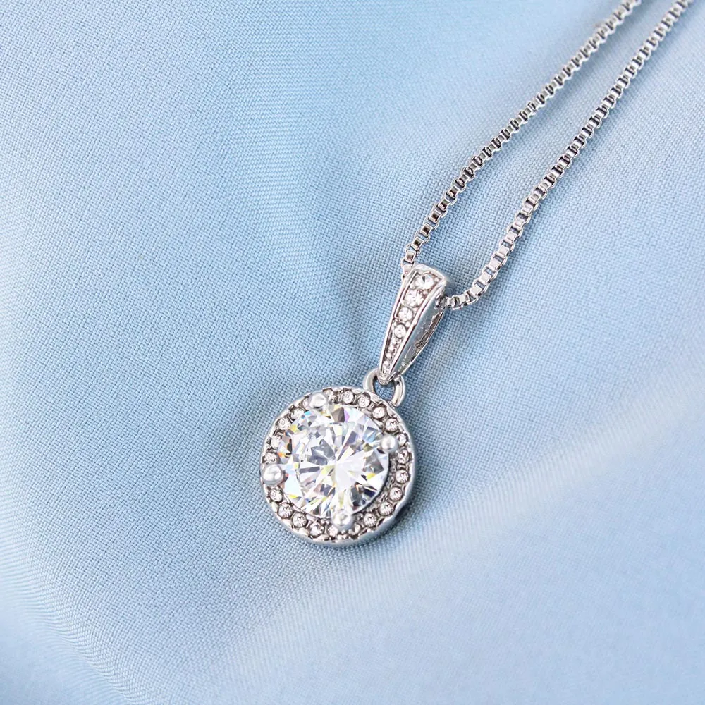 You live in my mind-Eternal Hope Necklace for Navy Wife