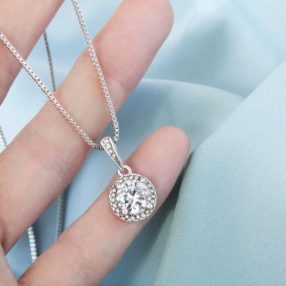 You live in my mind-Eternal Hope Necklace for Navy Wife