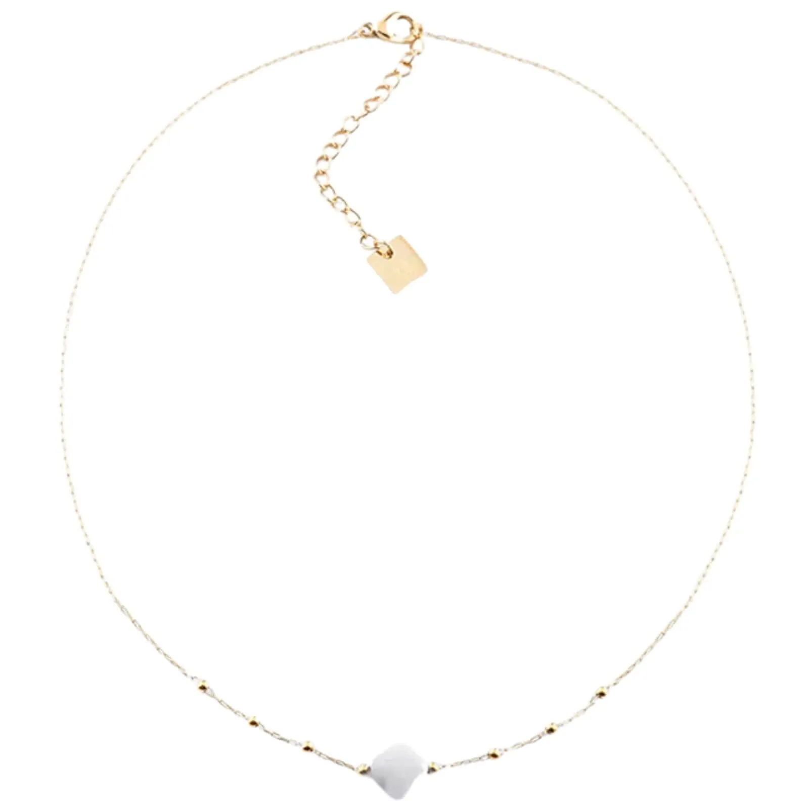 ZAG Velasquez Gold Necklace - White