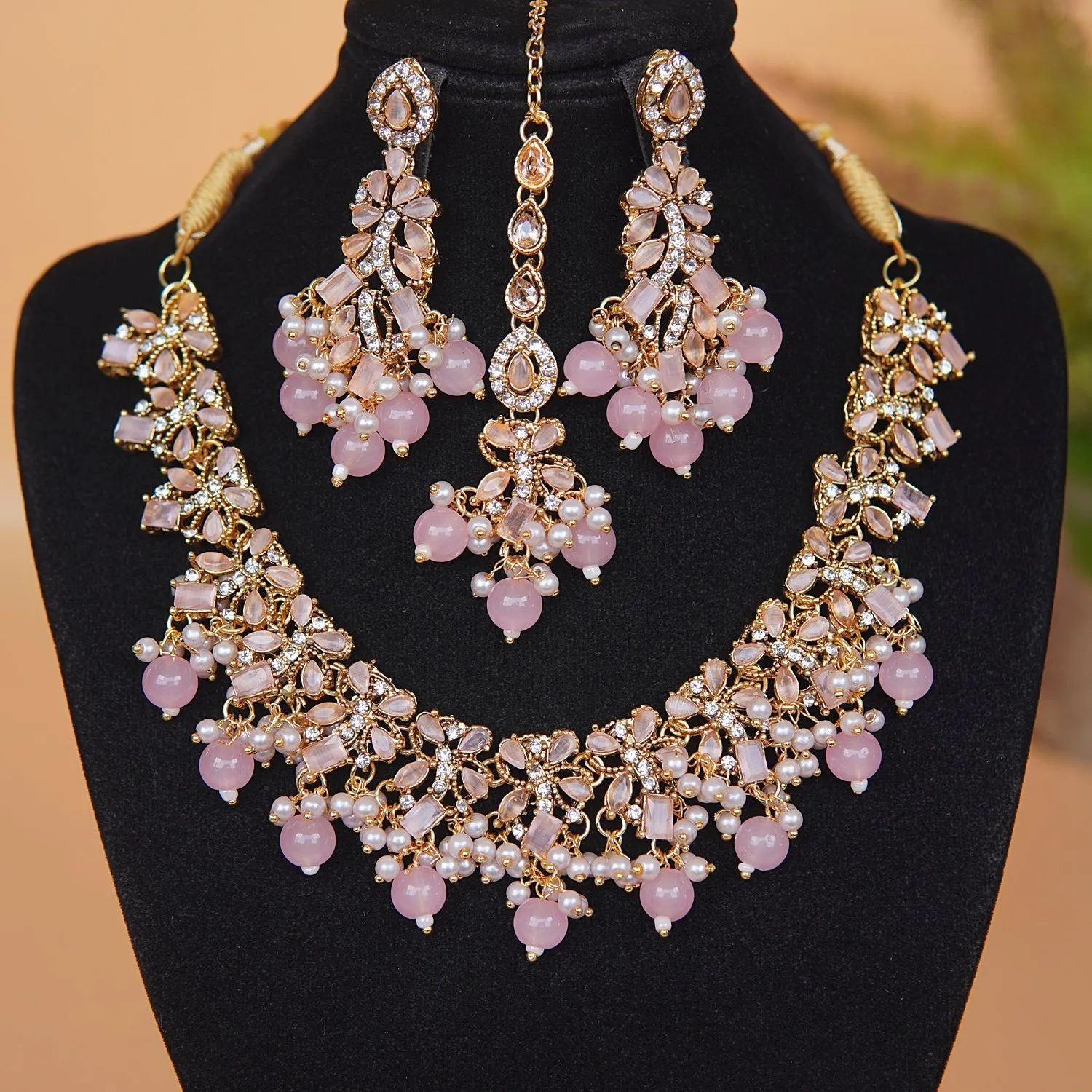 Zircon and Semi-Gemstone Necklace