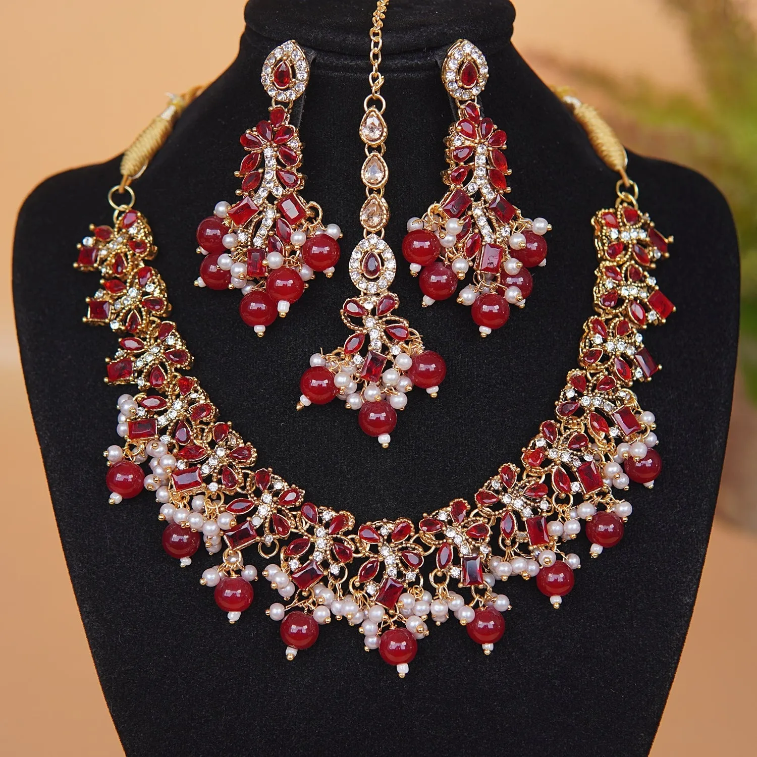 Zircon and Semi-Gemstone Necklace