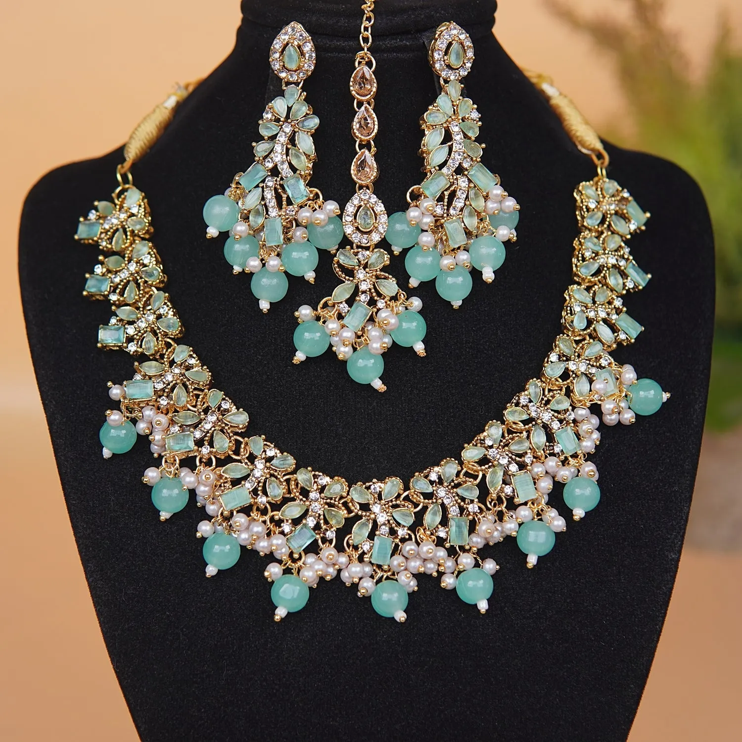 Zircon and Semi-Gemstone Necklace