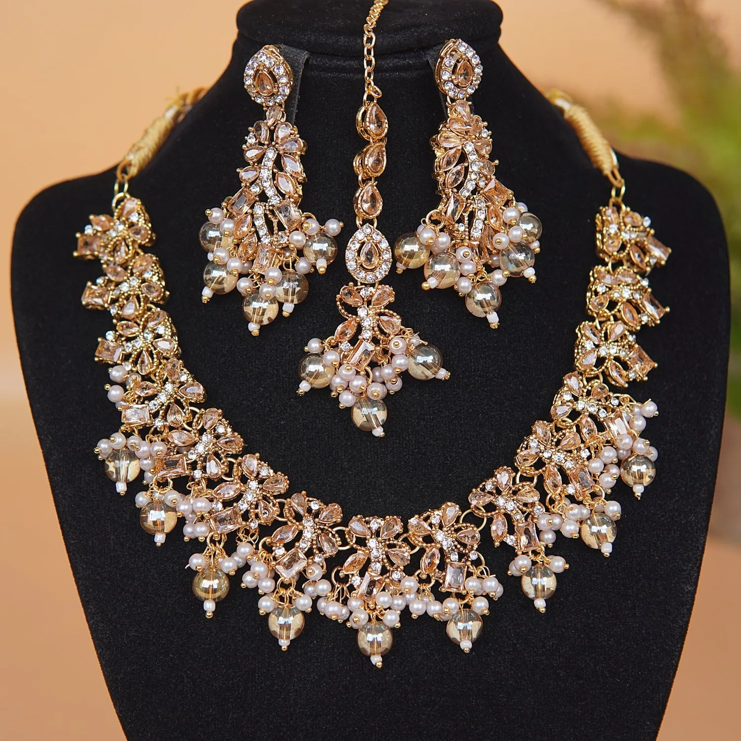 Zircon and Semi-Gemstone Necklace