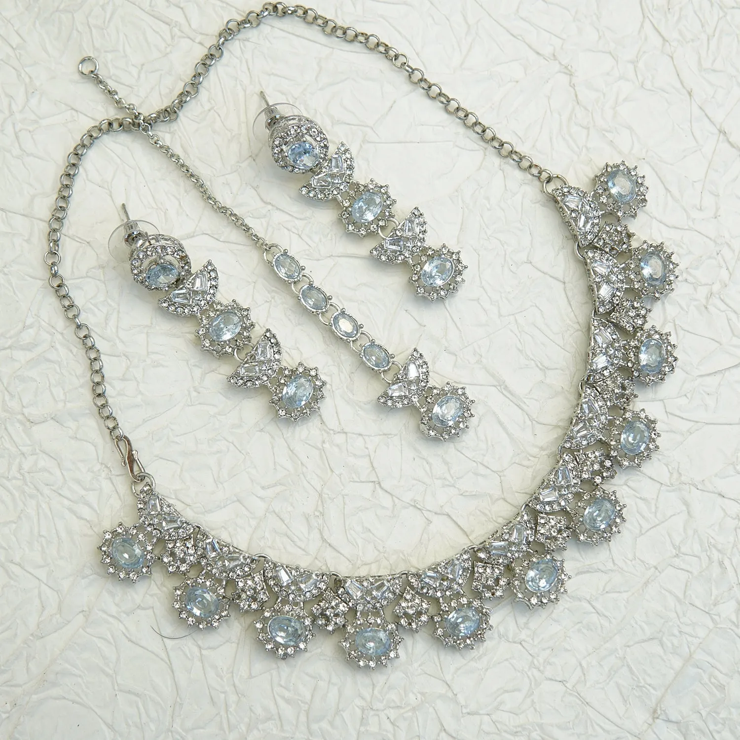 Zircone Partywear Elegant Necklace Set
