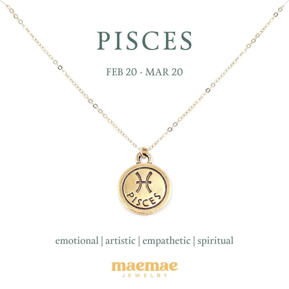 Zodiac Double-Sided Charm Necklace
