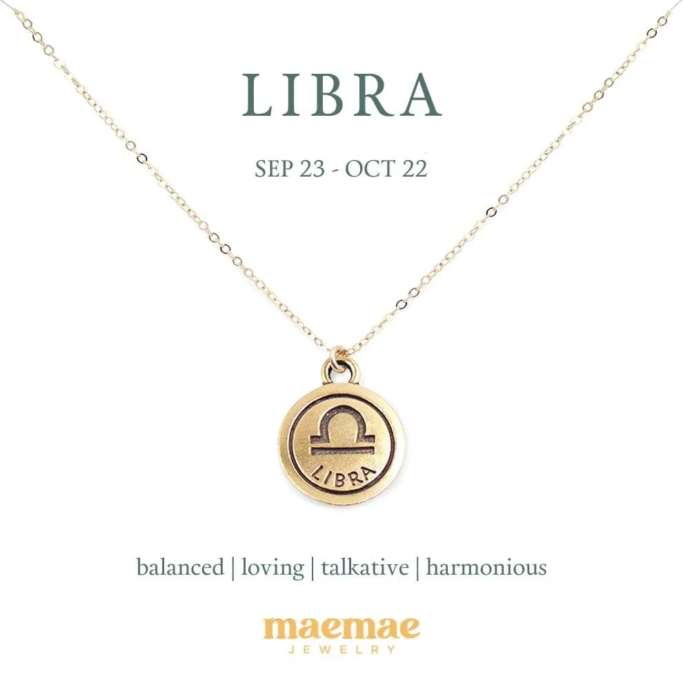 Zodiac Double-Sided Charm Necklace