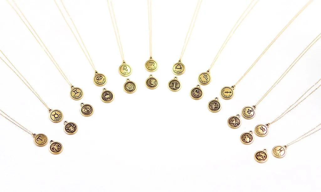 Zodiac Double-Sided Charm Necklace