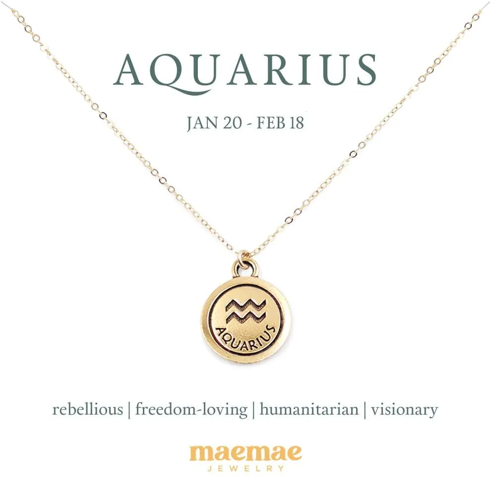 Zodiac Double-Sided Charm Necklace