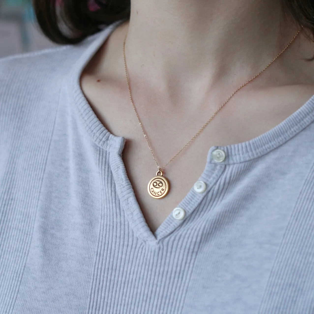 Zodiac Double-Sided Charm Necklace