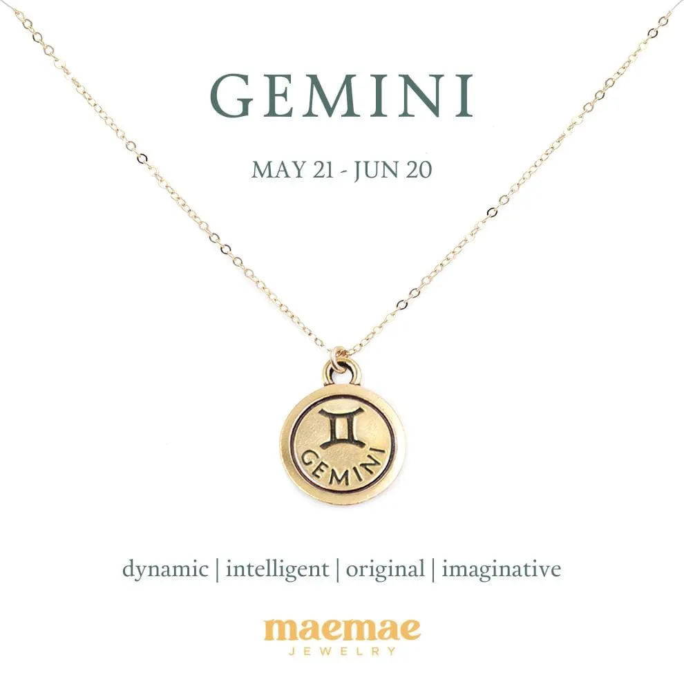 Zodiac Double-Sided Charm Necklace