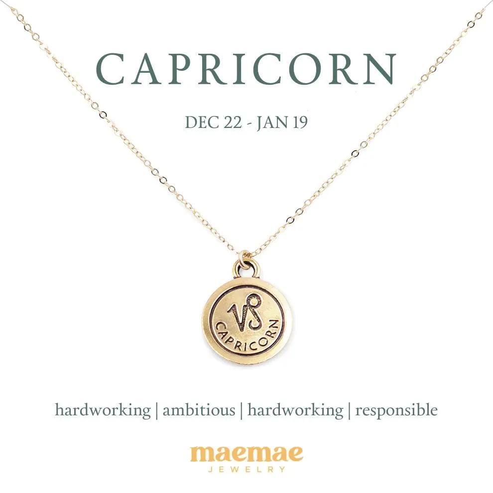 Zodiac Double-Sided Charm Necklace