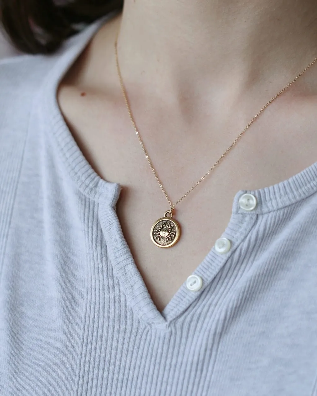 Zodiac Double-Sided Charm Necklace